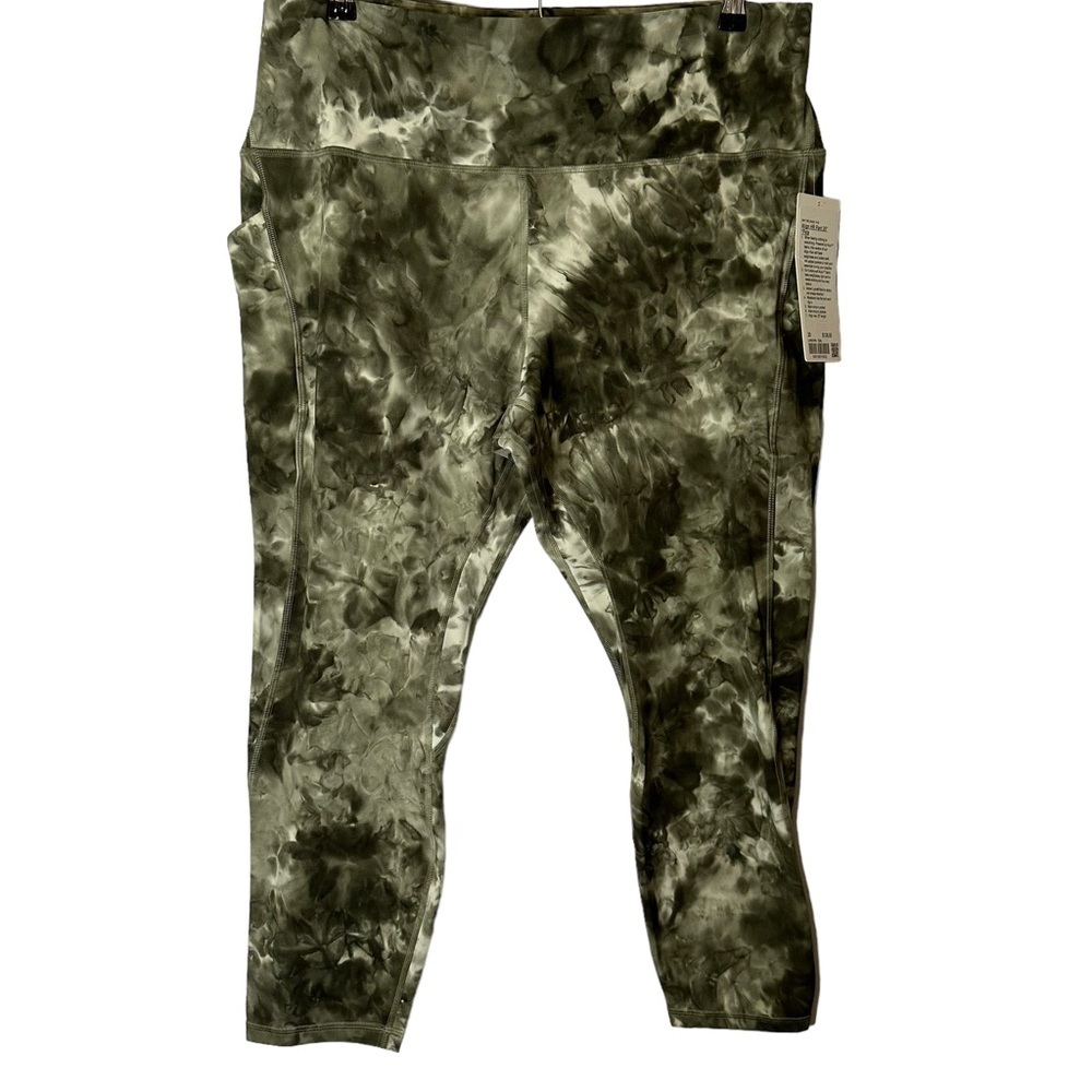 Lululemon Align High-Rise Pant With Pockets 25" Sz 20 NWT Diamond Dye Sage Green